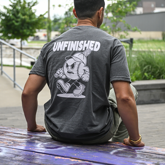 Unfinished T-Shirt: Charcoal Grey